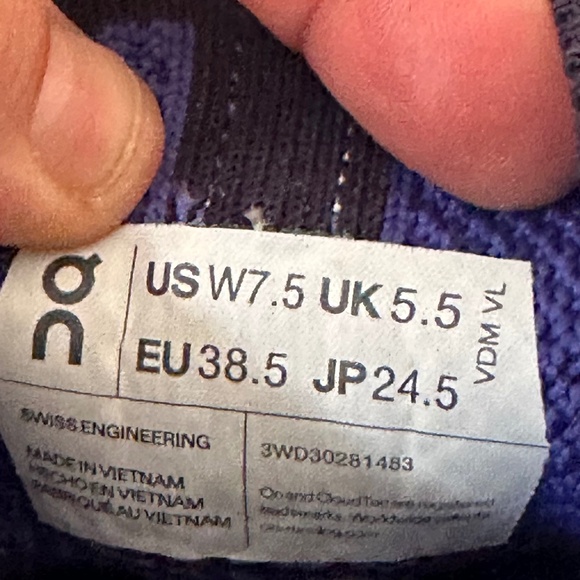 On Running Women's Sneakers in Burgundy and Lime - Picture 7 of 7